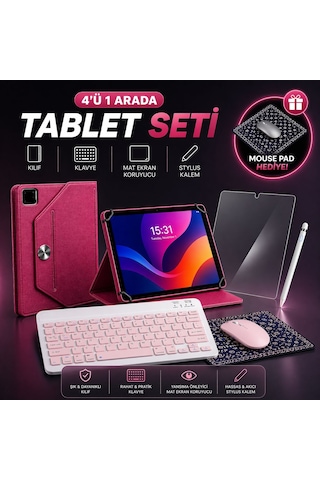 ÜCRETSİZ KARGO Samsung Galaxy Tab A11 S Uyumlu 4 Lü Tablet Seti Klavye + Kılıf + Kalem (0) SÜPER 1.499 TL