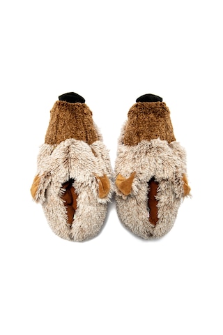 Kurt Erkek Hayvanlı Panduf Bej 41/46 Kurt