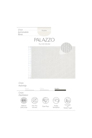 Cool Halı Palazzo Krem Mutfak Halısı Yumuşak Bukle Tezgah Önü Leke Tutmaz Kabartmalı İskandinav Halı