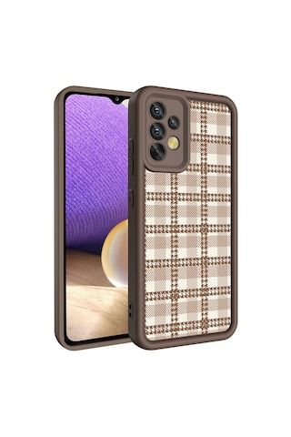 Galaxy Uyumlu A32 4g Kılıf Kamera Korumalı Baskılı Arka Yüzey Klas Kapak - Siyah Siyah Siyah