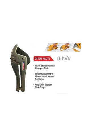 Bay-Tec Mk0685 Pvc Boru Kesme Makası Gri 42 Mm