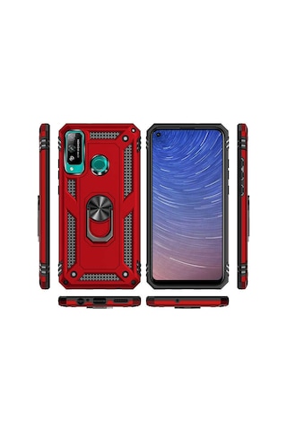 Huawei P40 Lite E Kılıf Zore Vega Kapak Gri