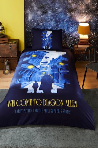 Özdilek Harry Potter Alley Tek Kişilik Lisanslı Lastikli Çocuk Nevresim Takımı Lacivert