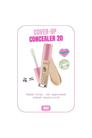 Callista Cover Up Concealer Yoğun Kapatıcı Göz Altı Kapatıcısı - 20 Sand