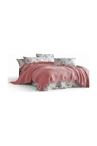 Şaheser Home Mona Pike 220x240 Cm Jakarlı Waffle Dokuma Çift Kişilik Yumuşak Ve Hafif Pudra