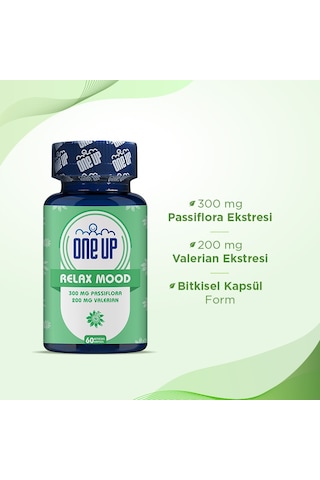 One Up Relax Mood Passiflora & Valerian 60 Kapsül