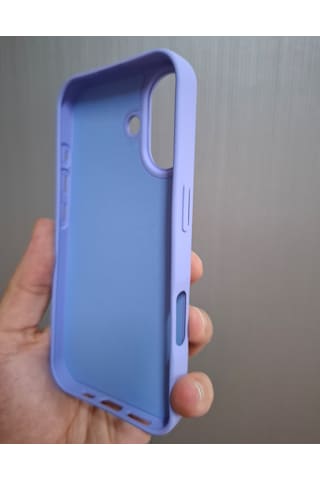 Apple Uyumlu iPhone 17 Logolu İçi Kadife Silikon Lansman Kılıf Lila