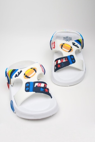 Günlük Unisex Çocuk Sandalet Esnek Kaymaz Taban Yazlık Ev Okul Kreş Ayakkabı Ps940-ps955 Beyaz - Lacivert