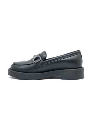 Greyder 72133 Zn Urban Deri Comfort Casual Oxford Kadın Ayakkabı Siyah