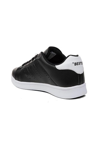 Best Of 041-25 Deri Anatomik Erkek Sneaker Siyah Beyaz Siyah