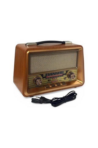 Lexroo Rt-680 Gerçek Ahşap Eskitme Bluetooth Hoparlör Mp3 Çalar Müzik Kutusu Nostaljik Radyo
