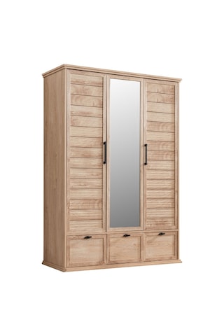 Polo Genç Odası - 3 Kapaklı Dolap, Karyola, Komodin, Çalışma Masası Ceviz
