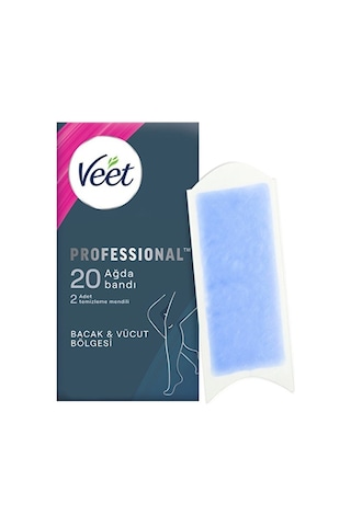 Veet Professyonel Bacak Ve Vücut Bölgesi Hassas Ciltler Sir Ağda Bandı 20'li
