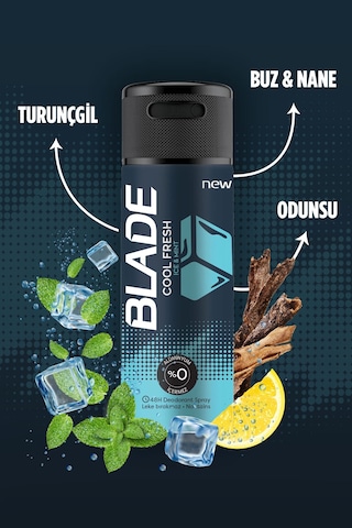 3 Adet Blade Cool Fresh 150 Ml Deodorant