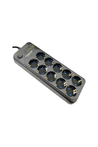 Winnboss 3423 10'lu 2metre Kablolu 2usb+2type-c Girişli Akım Korumalı Grup Priz 2 M