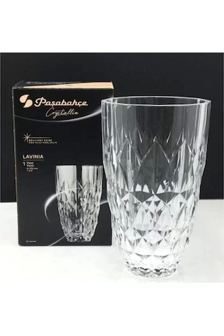 Paşabahçe Crystallin Lavina Cam Vazo - Kristal Cam Vazo 20 Cm.