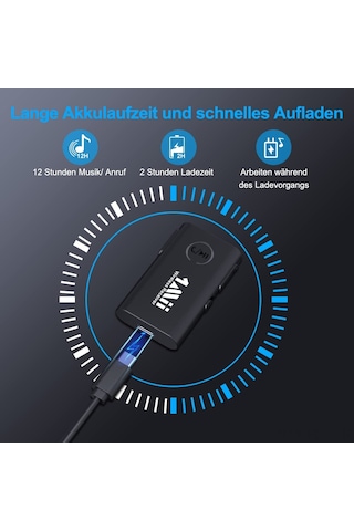 Padalink "milink Ml101-rt236 Araç İçi Bluetooth 5.0 Alıcı - 280mah Pil, Mikrofonlu, Kablosuz Müzik Ve Telefon Görüşmesi"