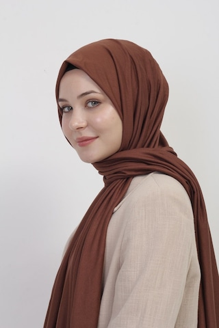 Manolyaşal İslamic Hijab Tesettür Penye Şal - 70 X 180 / Çikolata Çikolata
