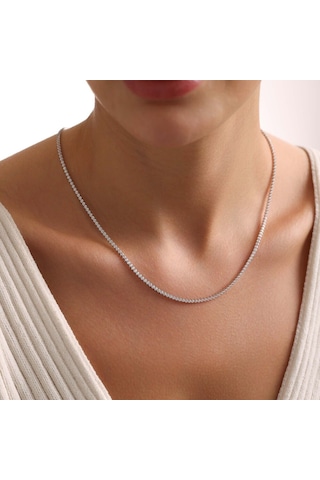 Su Yolu Kolye Beyaz Altın 14 Ayar T13208