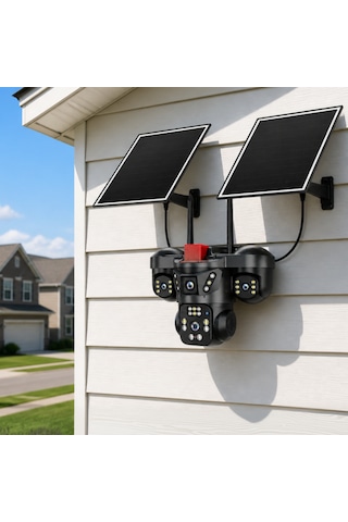 Joysee Sw4 4 Lensli 4 Görüş Açılı 12mp Wi-fi + 2 Solar Panelli Kamera