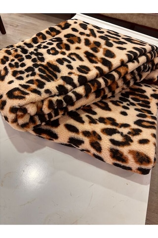 Padişah Leopar Desenli Battaniye Tek Kişilik