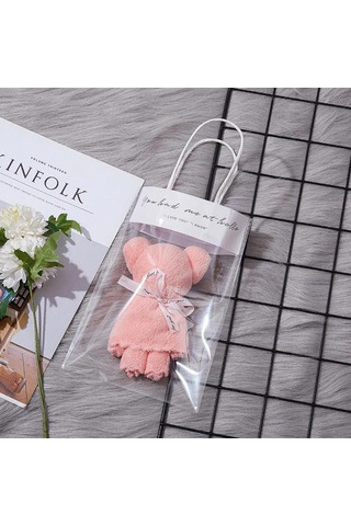 Dofolink Beyaz Ayı Şekilli Ped Ve Çanta Hediyeli Set - Kaliteli Poliester - Kompakt Boyut - Özel Hediyelik