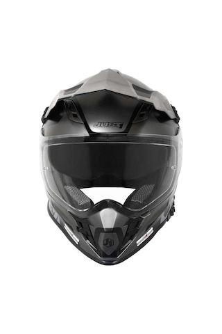 J34 Pro Tour Mat Siyah-titanium Güneş Vizörlü Cross Kask Mat Siyah