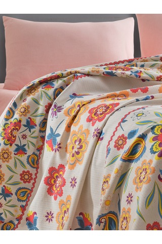 Loyal Home Çift Kişilik 4 Parça Pike Takımı 200x240 Cm Pembe