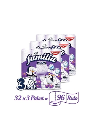 Plus Parfümlü Tuvalet Kağıdı Jumbo Paket 96 Rulo