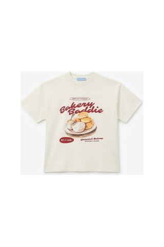 Poala Kids Bakery Oversize Tshirt Beyaz