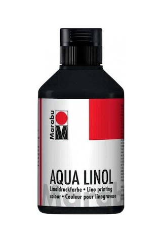 Marabu Aqua Linol Baskı Boyası Black 250 Ml