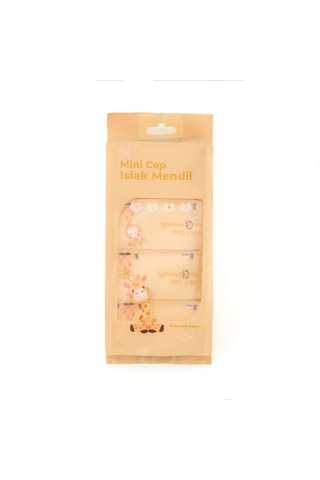 Go İthalat Mini Cep Islak Mendil Günlük Pratik 8& 39 Li Paket Çok Renkli