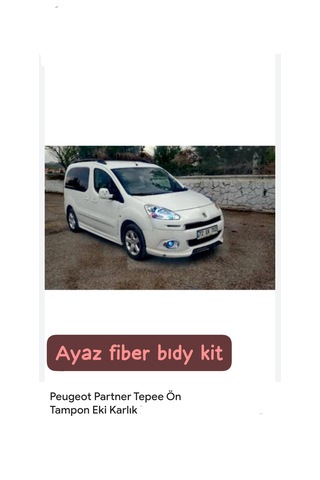 Peugeot Partner Tepee Ön Tampon Eki Karlık Fiber Boyasız