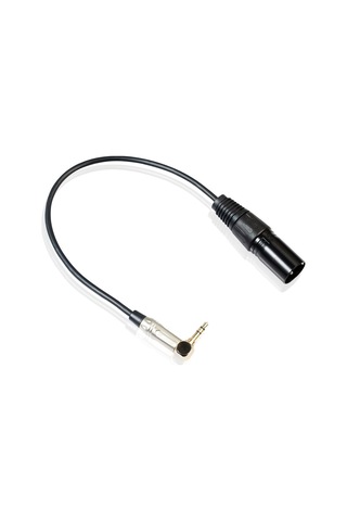 Sones 0,3 M 90 Derece 3,5 Mm Stereo Trs Erkek - Xlr 3 Pin Erkek Ses Kablosu Siyah