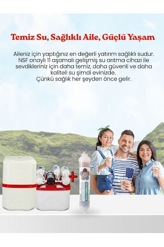 Nsf Teknolojili 11 Aşamalı Pompalı Profesyonel Su Arıtma Cihazı- Beyaz Su Arıtma Cihazı 11 Aşamalı Pompalı Profesyonel Su Arıtma Cihazı- Beyaz