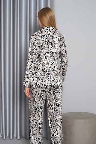 Nbb Kadın Zebra Saten Pijama Takım
