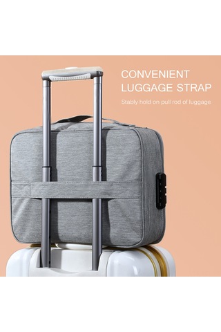 Konesam Su Geçirmez Oxford Doküman Çantası, Şifreli Kilitli, 3 Katlı Büyük Kapasite, Pasaport Ve Belgeler İçin Organizatör, Mavi Çok Renkli