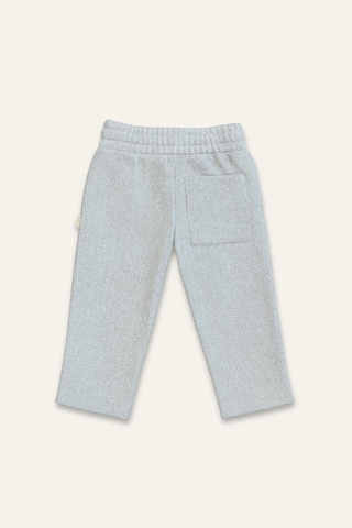 Erkek Bebek Cepli Örme Pantolon - Gri Gri