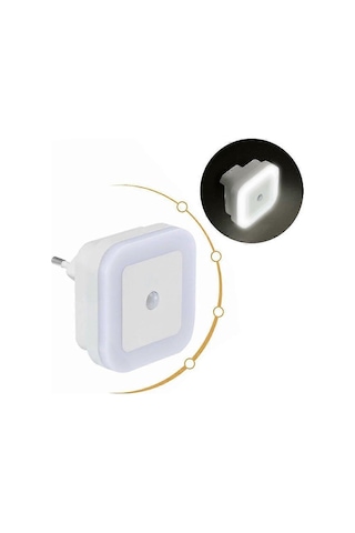 Soaiy 2'li Paket Hareket Sensörlü Led Gece Lambası Enerji Tasarruflu Priz Lambası Pır Sensörlü Işık Sıcak Beyaz Çocuk Odası Koridor Merdiven