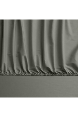 Çift Kişilik Lastikli Çarşaf, Tencel Lyocell, Yeşil Renk Açık Gri - Antrasit