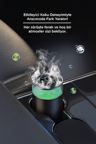 Araç İçi Aroma Difüzörü Hava Nemlendirici Şarjlı Oda Ve Araba Kokusu Tcf01 Secret Forest