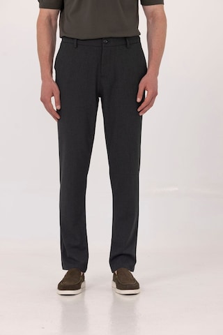 Sabri Özel Antrasit Yanı Lastikli Köprülü Kemerli Slim Fit Jogger Pantolon