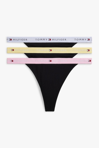 Tommy Hilfiger Kadın 3'lü Tanga Seti Citronella/leylak/klasik Pembe-16116 Çok Renkli