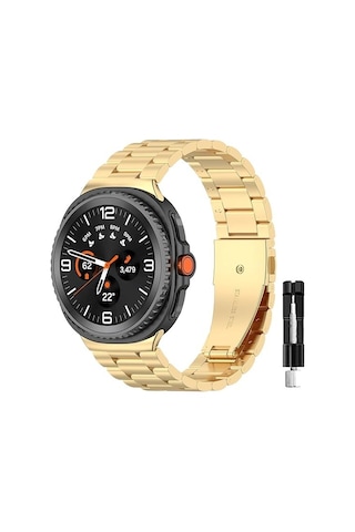 Samsung Galaxy Uyumlu Watch 8 42mm 44mm Classic 46mm Kordon Klipsli Metal Kordon 04 +kısaltma Aparatı