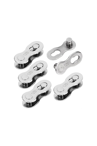 Lemestar 12 Vites Bisiklet Zincir Bağlantısı, 5 Adet, Gümüş Renk, 950kgf Dayanım, Tekrarlı Kullanım, Dağ Ve Yol Bisikletleri İçin Çok Renkli