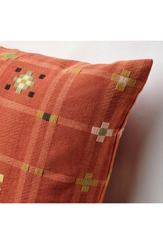 Ikea Kustgran Yastık Kılıfı 40 X 58 Cm Kahverengi Kırmızı Kiremit