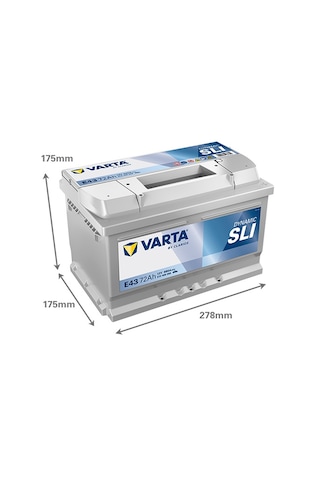 Varta 12v 72 Ah Amper E43 Ford-opel Alçak Tip Akü