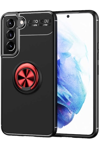 Zore Galaxy Uyumlu S22 Plus Kılıf Msra Ravel Silikon Kapak - Siyah-kırmızı Siyah-Kırmızı