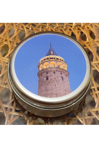Galata Kulesi Mavi Çiçekli Tkm