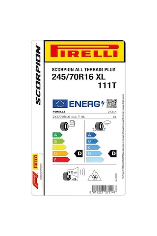 Pirelli 245/70 R16 111T Scorpion All Terrain Plus XL Dört Mevsim Lastiği 2023
